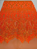 Royalty Sequin Fabric -  4 Way Stretch Royalty Mermaid Design - Pick Color - 25 Yards Roll