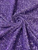 Stretch Velvet Sequins Fabric - Lavender - Velvet Sequins 2 Way Stretch 58/60” By Yard
