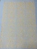 Geometric Fashion Design Sequin - Light Peach - Fancy Sequins Design on Mesh By Yard