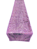 Taffeta Shiny Sequins Table Runner - Lilac - 12" x 90" Sequins on Taffeta Table Runner