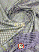 Fish Net Spandex Rhinestone Fabric - Solid Spandex Fish Net Rhinestones Fabric Sold by Yard