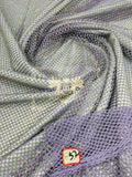 Fish Net Spandex Rhinestone Fabric - Solid Spandex Fish Net Rhinestones Fabric Sold by Yard