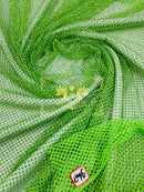 Fish Net Spandex Rhinestone Fabric - Spandex Fish Net Rhinestones Fabric - 15 Yard Roll