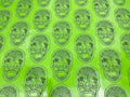Big Skull Vinyl Fabric - Upholstery Faux Leather - Different Colors Sold By Yard