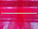 Crocodile Faux Leather Vinyl - Red - Fabric 3D Scales Vinyl Crocodile Sold By Yard