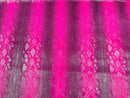 Vinyl Fabric - MAGENTA  Faux Viper Snake Skin Leather Upholstery - 3D Scales - By The Yard