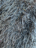 Metallic Eyelash Fabric  - Feather/Eyelash/Fringe Design on Mesh Sold By Yard