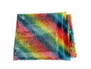 Mini Glitz Sequins - Multi-Color Rainbow (Diagonal Lines) - Shiny Sequins Mesh Fabric Sold By Yard