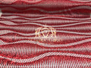 4 Way Stretch - Red - Horizontal Line Design Sequins On Stretch Mesh By The Yard