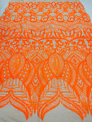 Royalty Sequin Fabric -  4 Way Stretch Royalty Mermaid Design - Pick Color - 25 Yards Roll