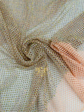 Fish Net Spandex Rhinestone Fabric - Solid Spandex Fish Net Rhinestones Fabric Sold by Yard