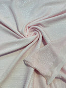 Mille Striped Stretch Sequins - Pink - 4 Way Stretch Spandex Sequins Striped Fabric By The Yard