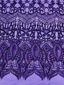Royalty Sequin Fabric -  4 Way Stretch Royalty Mermaid Design - Pick Color - 25 Yards Roll