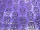 Big Skull Vinyl Fabric - Upholstery Faux Leather - Different Colors Sold By Yard