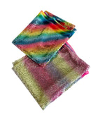 Mini Glitz Sequins - Pastel Rainbow (Straight Lines) - Shiny Sequins Mesh Fabric Sold By Yard