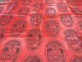 Big Skull Vinyl Fabric - Upholstery Faux Leather - Different Colors Sold By Yard