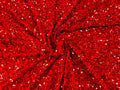 Velvet Stretch Sequins - 2 Way Stretch Sequins on Velvet Fabric 58/60” - Pick Color - 30 Yard Roll