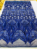Royalty Sequin Fabric -  4 Way Stretch Royalty Mermaid Design - Pick Color - 25 Yards Roll