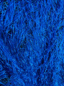 Metallic Eyelash Fabric  - Feather/Eyelash/Fringe Design on Mesh Sold By Yard
