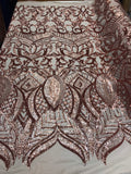 4 Way Stretch Hologram Royalty Design Sequin On Mesh for Fancy Dress/Prom/Gown (7 Different Colors)