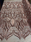 4 Way Stretch Hologram Royalty Design Sequin On Mesh for Fancy Dress/Prom/Gown (7 Different Colors)