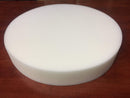 18" x 3" White Foam Round Stool - Seat Chair Upholstery Foam Cushion Padding - Medium Density
