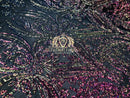 Iridescent - Rainbow - Sequins 4 Way Stretch Fabric Embroidered On Mesh Sold By The Yard