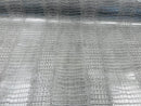 Crocodile Faux Leather Vinyl - Silver - Fabric 3D Scales Vinyl Crocodile Sold By Yard