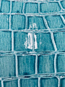 Alligator Embossed Vinyl Leather Fabric - Different Colors - Sold By The Yard