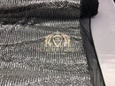4 Way Stretch - Black and Silver - Horizontal Line Design Sequins On Stretch Mesh By The Yard