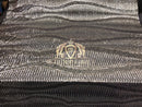 4 Way Stretch - Black and Silver - Horizontal Line Design Sequins On Stretch Mesh By The Yard