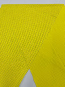 Solid Color Rhinestone Fabric - Yellow - 4 Way Stretch Soft Solid Color Fabric with Crystal Stones Sold By Yard