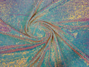 Mini Glitz Iridescent Sequins - Shiny Sequins Embroidered on Mesh Fabric - Pick Color - 30 Yard Roll