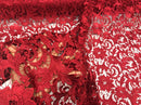Guipure Lace Fabric Burgundy - Embroidered Floral Bridal Lace Guipure Wedding Dress By The Yard