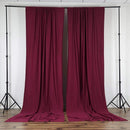 5 Feet x 10 Feet Burgundy Polyester Poplin Backdrop Drape Curtains, Photography Event Decor 1 Pair