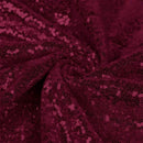 Mini Glitz Sequins - Burgundy - Stretch Shiny Sequins Mesh Fabric Sold By The Yard