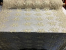 Beaded - Cream - Embroidered Floral Design Fancy Sequins Fabric with Beads Sold By The Yard
