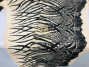 4 Way Stretch - Black - Vines Design Sequins Fabric Embroidered On Mesh Sold By The Yard