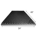 2.5" X 24" X 72" - Acoustic Foam Egg Crate Panel Studio Soundproofing Foam Wall Panel