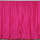 5 Feet x 10 Feet - Fuschia Polyester Poplin Backdrop Drape Curtains Photography Event Decor 1 Pair
