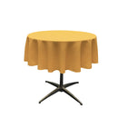 Round Tablecloth - Gold - Round Banquet Polyester Cloth, Wrinkle Resist Quality (Pick Size)