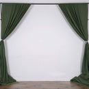 5 Feet x 10 Feet - Hunter Green Polyester Poplin Backdrop Drape Curtains, Photography Decor 1 Pair