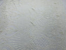 Damask Geometric Sequins - White - 4 Way Stretch Sequins Damask Pattern Design Sold By Yard