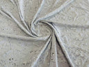 Iridescent Sequins Fabric - White/Silver - Two Tone Sequins Fabrics By Yard