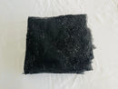 Flower Lace Fabric - Black - Embroidered Roses With Sequins on a Mesh Lace Fabric By Yard