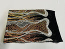 Two Tone Line Sequins Fabric - Gold / Silver - 4 Way Stretch Sequins Fabric on Mesh By Yard
