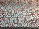 4 Way Stretch Geometric Sequins Mocha Mesh Lace Fabric Dress Fashion Sold By The Yard