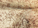 4 Way Stretch Geometric Sequins Gold Mesh Lace Fabric Dress Fashion Sold By The Yard