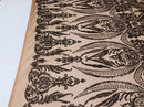 Big Damask Sequins Fabric - Rose Gold  - 4 Way Stretch Damask Sequins Design Fabric By Yard