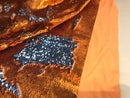 Mermaid Sequins Fabric Reversible 2 Way Stretch Matte Copper Periwinkle Blue Shiny Flip Up By Yard